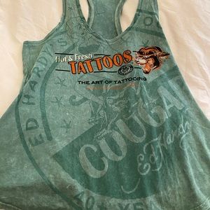 Ed hardy tank top tie dye tiger